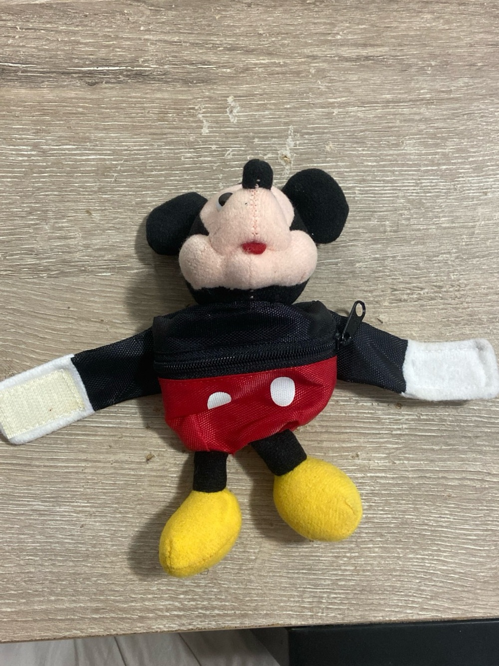 Disney Mickey Mouse Plush Pouch - Black, Red, Yellow, White